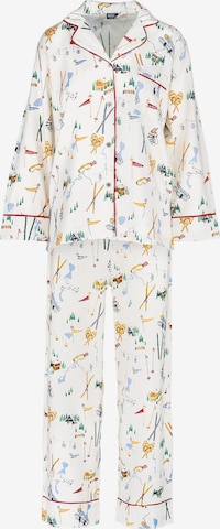 Polo Ralph Lauren Pyjama ' Cozy Flannel ' in Beige: voorkant