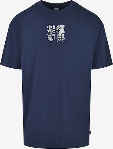 Urban Classics Shirt 'Chinese Symbol' in Blauw: voorkant