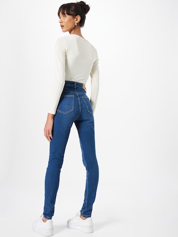 Monki - Skinny Calças de ganga em azul