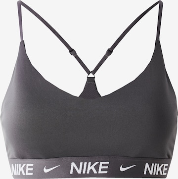 NIKE Sports bra 'INDY' in Grey: front