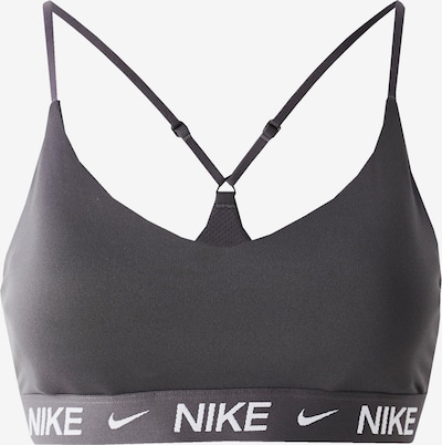 Sportinė liemenėlė 'INDY' iš NIKE, spalva – pilka / balta, Prekių apžvalga