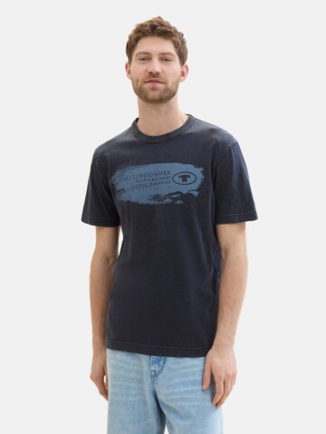 T-Shirt TOM TAILOR en bleu : devant