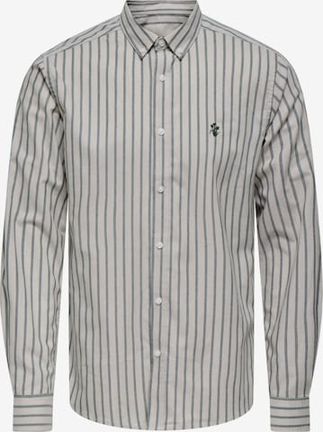 Only & Sons Slim fit Overhemd 'ONSALVARO' in Groen: voorkant