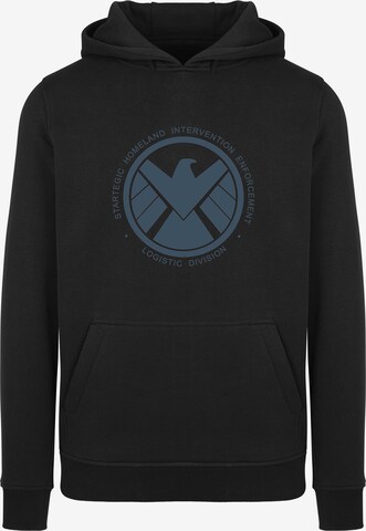 F4NT4STIC Sweatshirt 'Marvel Avengers Agent Of SHIELD Logistics Division' in Black: front