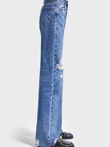 IT'S BASIC Regular Jeans 'Straight Mid Rise Jeans' in Blauw