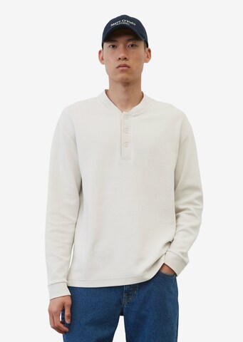 Marc O'Polo Shirt 'Serafino' in Wit: voorkant