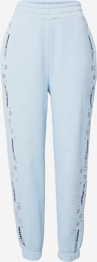 florence by mills exclusive for ABOUT YOU Broek 'Lilli' in de kleur Lichtblauw / Lila / Zwart, Productweergave