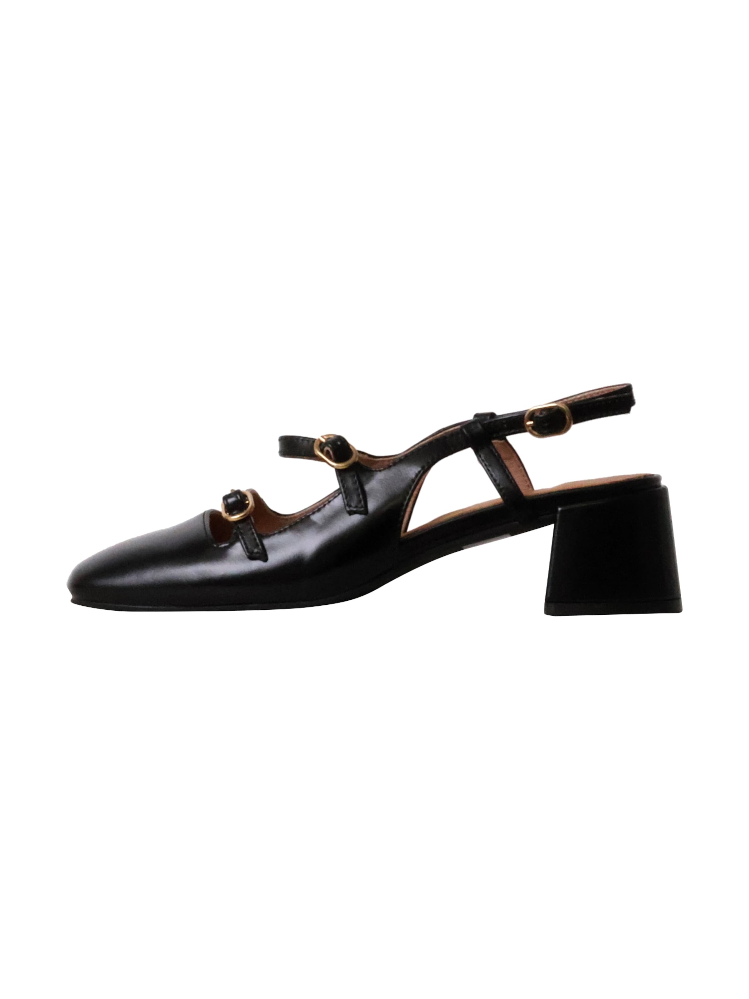 Décolleté 'Lederpumps mit Angeline-Absatz' di Emilie Karston in nero: frontale
