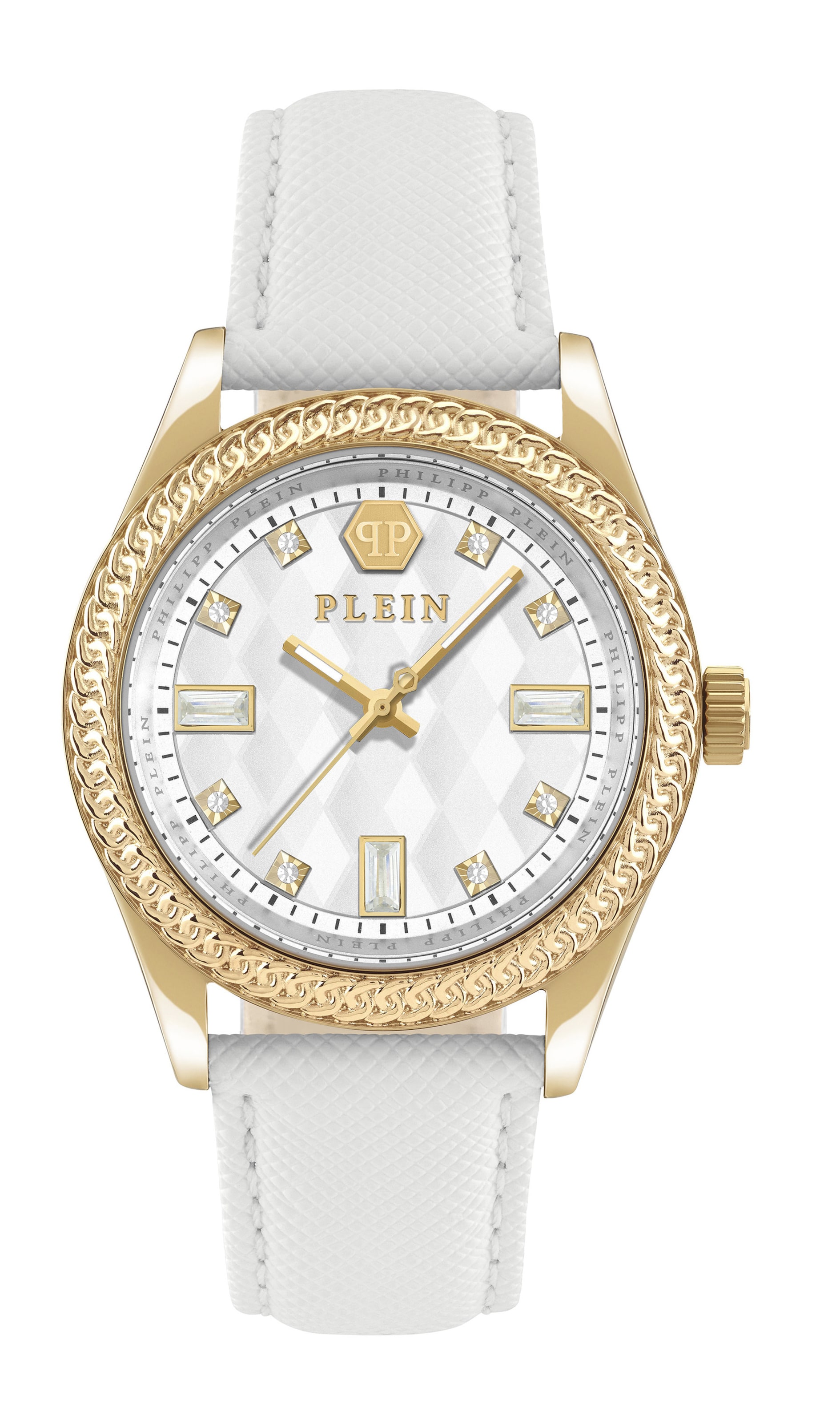 Orologio analogico 'Queen' di Philipp Plein Watches in bianco: frontale