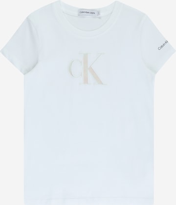 T-Shirt Calvin Klein Jeans en blanc : devant