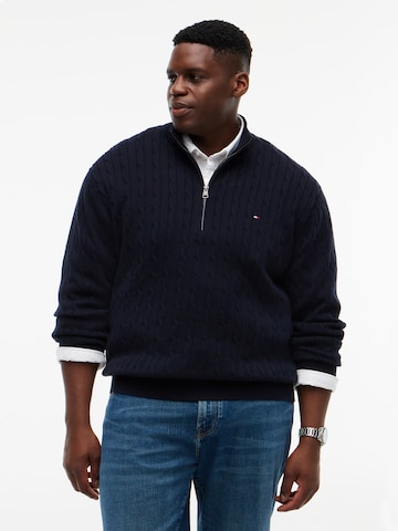 Tommy Hilfiger Big & Tall Neulepaita 'CLASSIC' värissä sininen: etupuoli