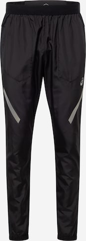 Effilé Pantalon de sport 'LITE-SHOW' ASICS en noir : devant