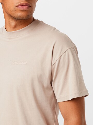 T-Shirt 'Flemming' Youman en beige