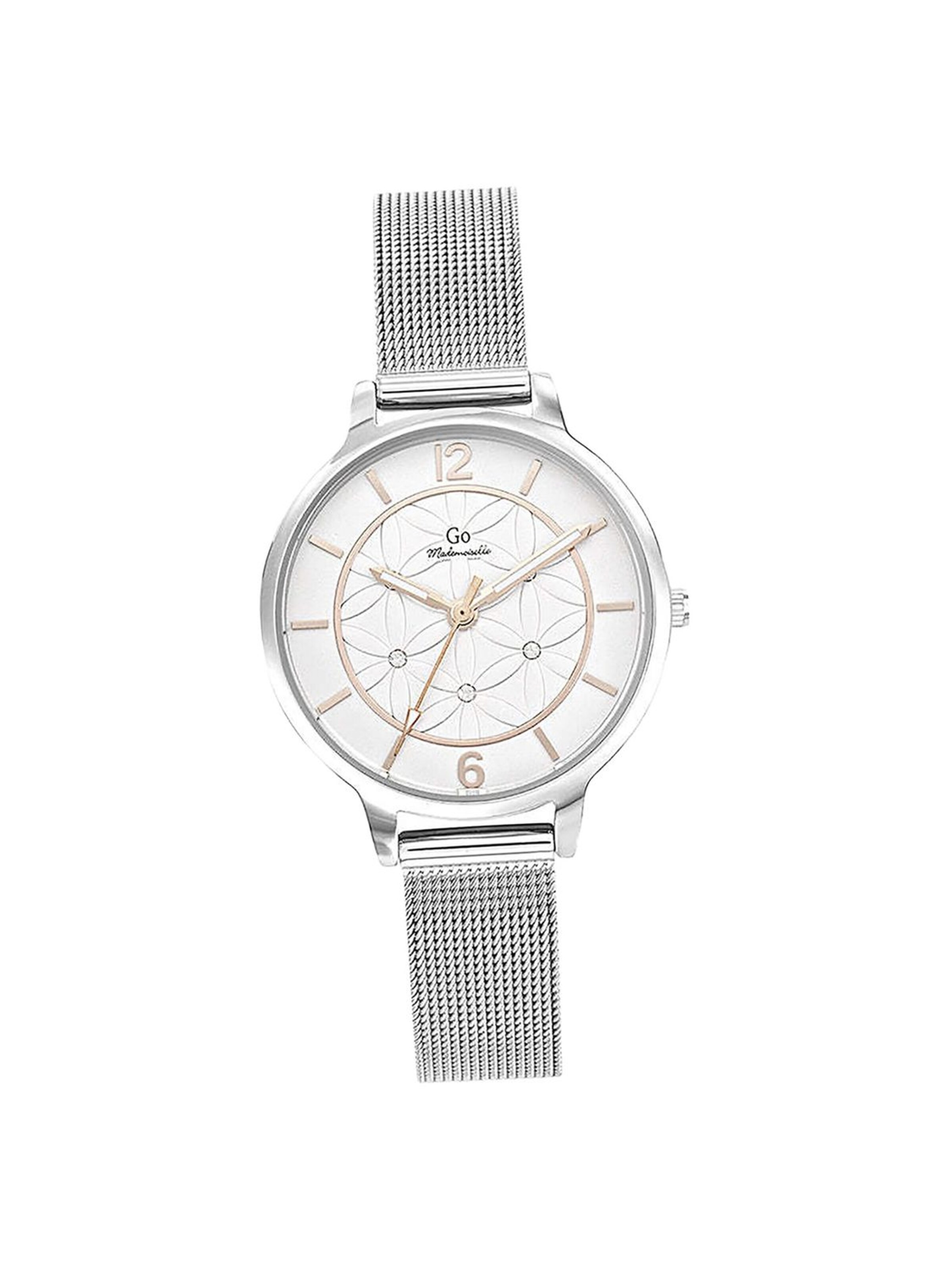 GO GirlOnly - Reloj analógico en plata: frente