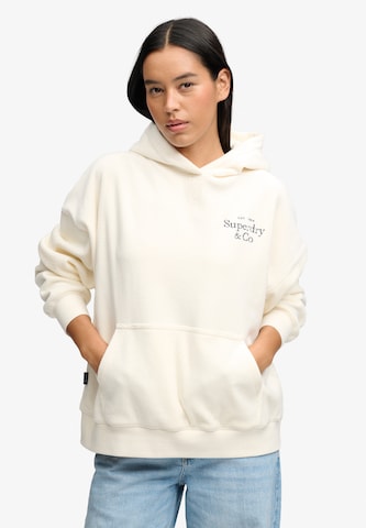 Superdry & CoSweater majica - bež boja: prednji dio