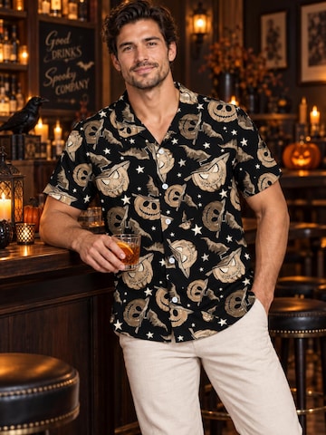 Maglietta 'Halloween Pumpkin Hat' di King Kameha in marrone