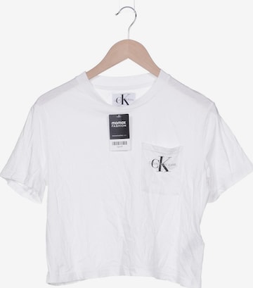 Calvin Klein Jeans T-Shirt L in Weiß: predná strana