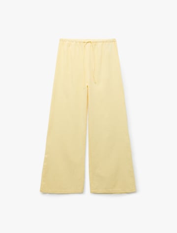 Koton Wide Leg Hose in Gelb: Vorderseite