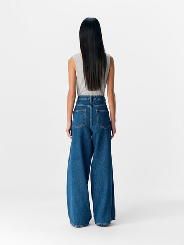 Wide Leg Jean 'OBJMallie' OBJECT en bleu