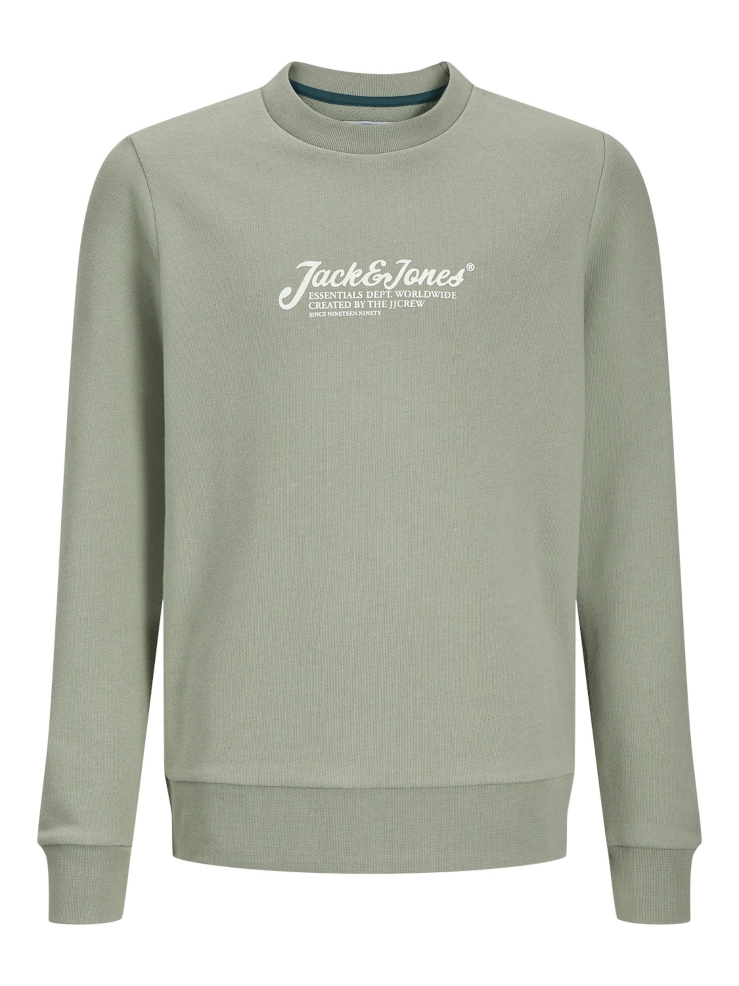 Felpa 'Beau' di Jack & Jones Junior in verde: frontale