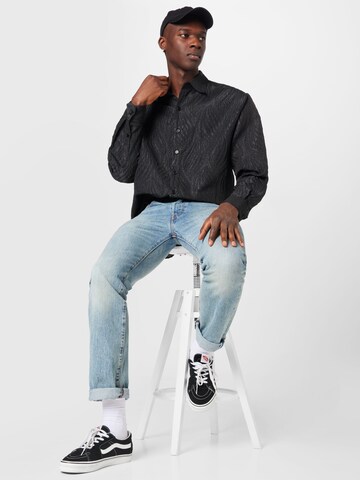 Soulland Comfort fit Button Up Shirt 'Vit' in Black