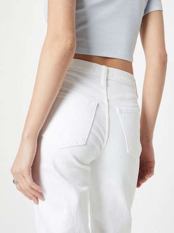 Abercrombie & Fitch Szeroka nogawka Jeansy w kolorze biały