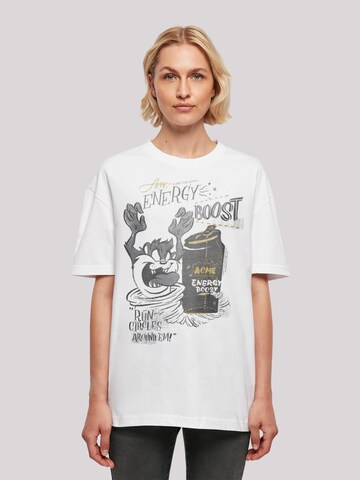 F4NT4STIC T-Shirt 'Looney Tunes Taz Energy Boost' in Weiß: predná strana