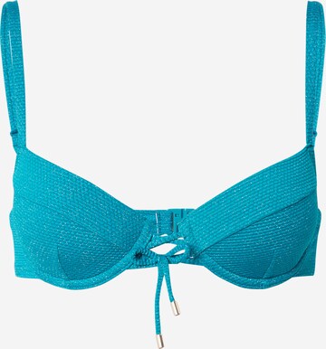 T-shirt Top per bikini 'Relief' di Hunkemöller in verde: frontale