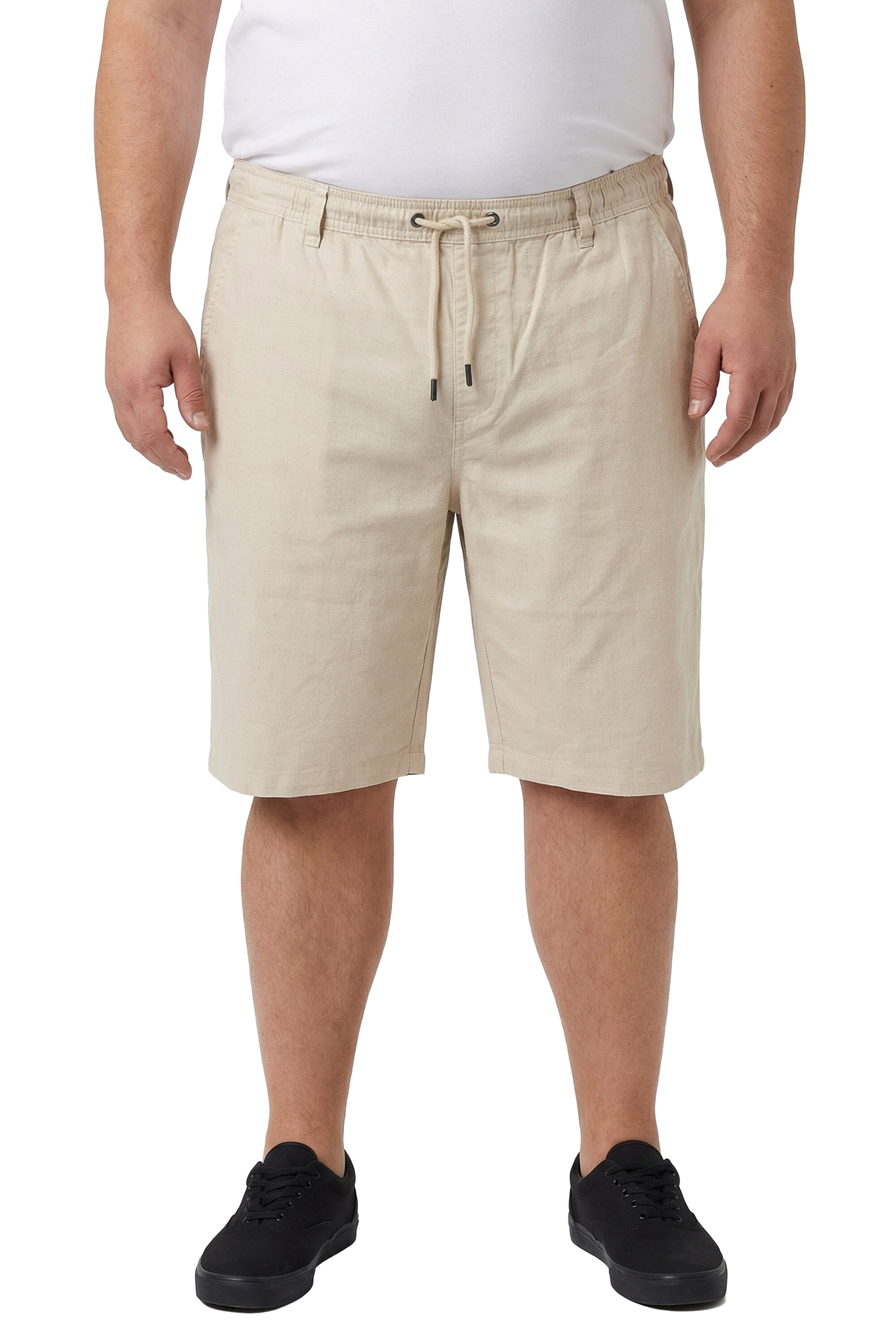 Men Plus Regular Broek in Beige: voorkant