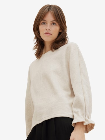 TOM TAILOR DENIM Sweatshirt in Beige