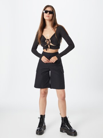 WEEKDAY Wide Leg Shorts in Schwarz