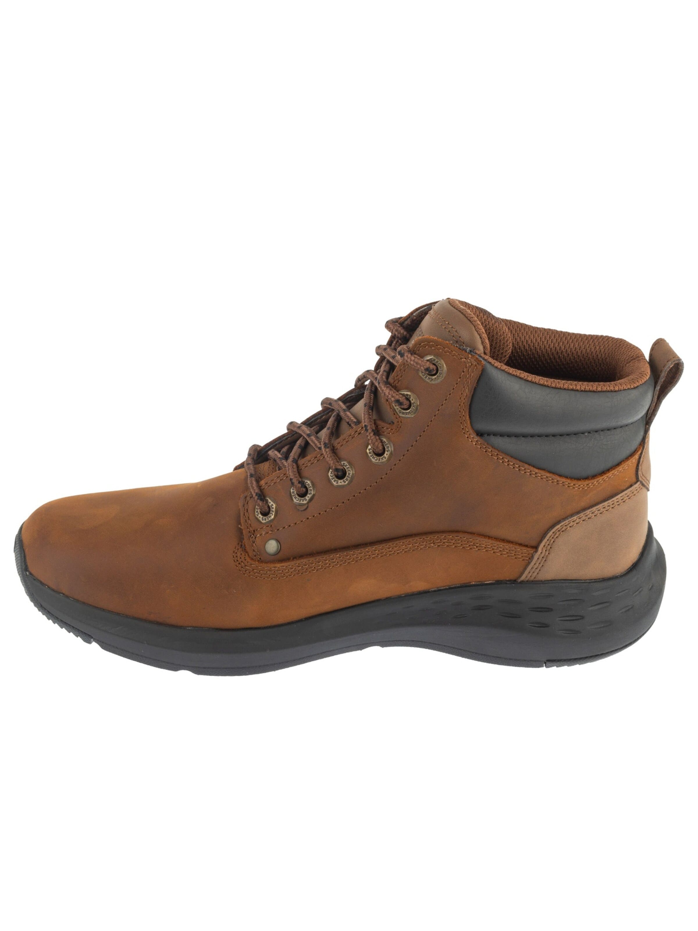 SKECHERS Lace-up boots in Brown: front