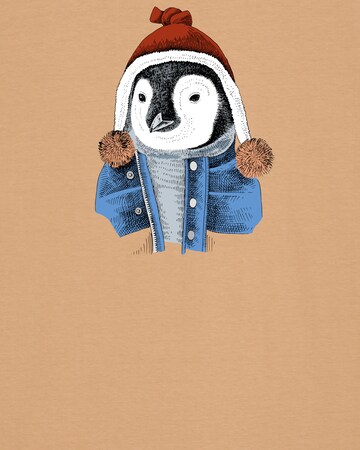 Watapparel Shirt ' Pinguin ' in Beige