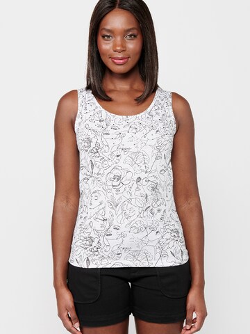 KOROSHI Top 'GURTBAND' in White: front