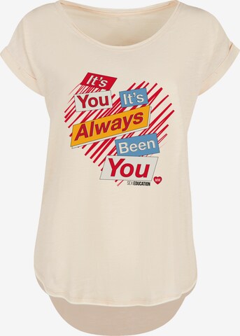 F4NT4STIC T-Shirt 'Sex Education It's Always You Netflix TV Series' in Beige: predná strana