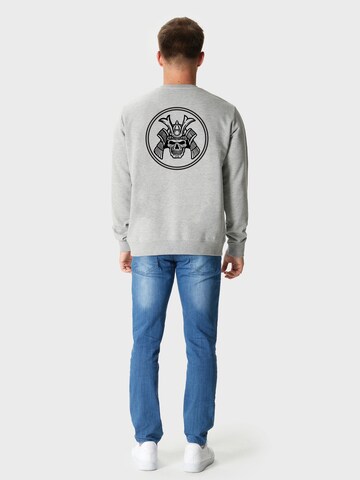 Oldskull Sweatshirt 'Samurai' in Grey