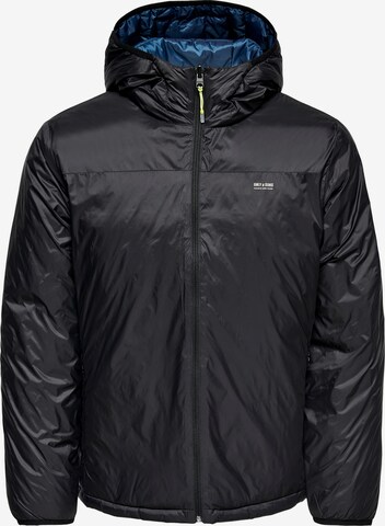 Only & Sons Between-season jacket 'TREK' in Black: front