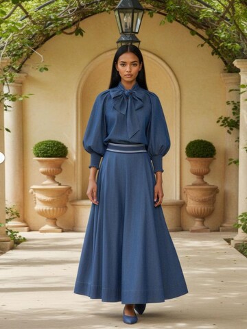 JIORO Blouse 'ESSENTIALS' in Blue