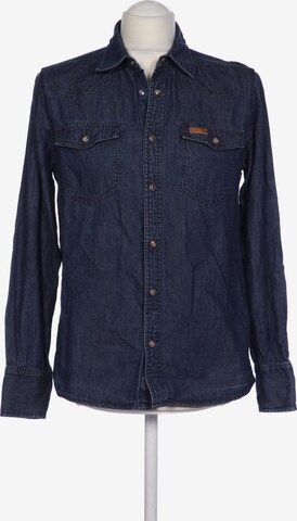 Carhartt WIP Button Up Shirt in M in Blue: front