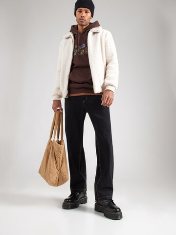 HUF Sweatshirt 'Fetch' in Brown