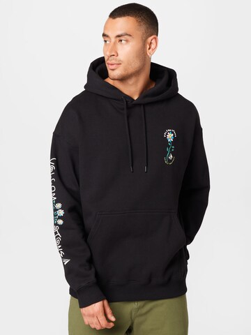 Volcom Sweatshirt in Black: front