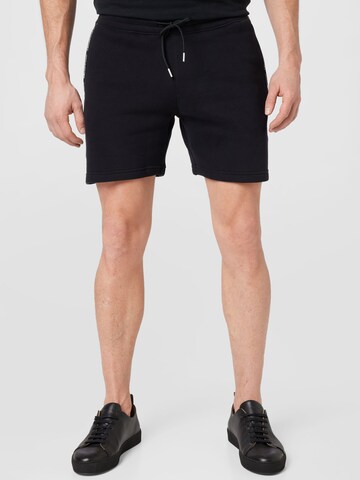 HOLLISTER Regular Pants in Black: front