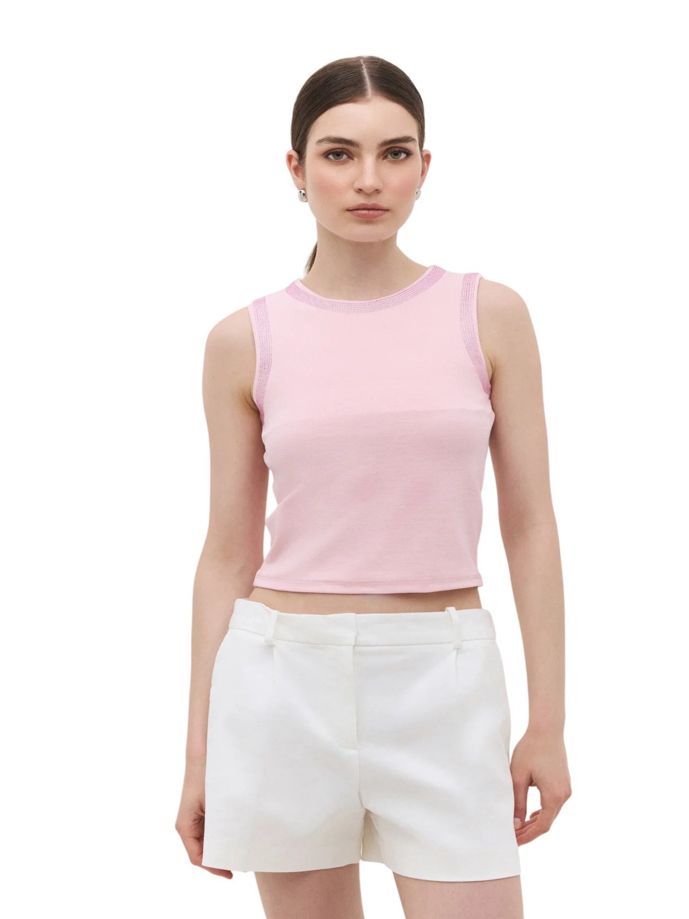No Matter What Top in Pink: front