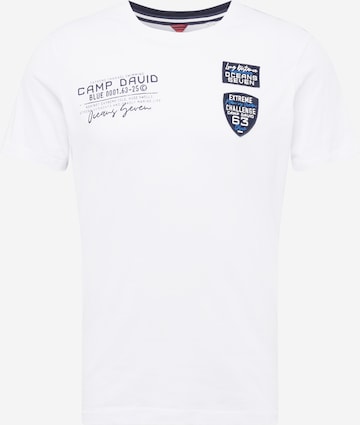 CAMP DAVID Shirt in White: front