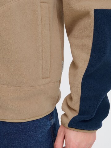 BLEND Fellimitatjacke ' BHBROOKS Sweatshirt zipp thru ' in Braun