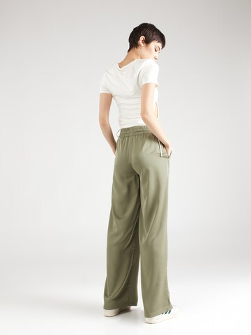 VILA Wide leg Trousers 'ELLETTE' in Green