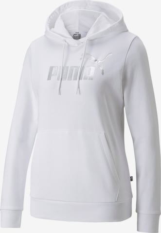 PUMA Athletic Sweatshirt in White: front