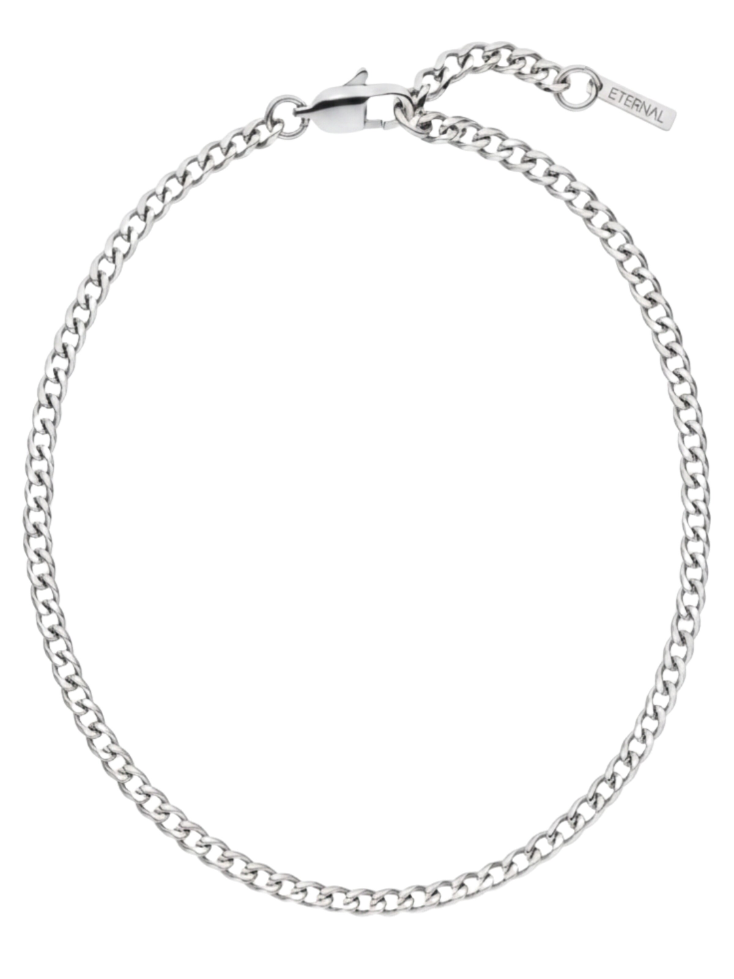 Eternal Necklace 'Cuban' in Silver: front