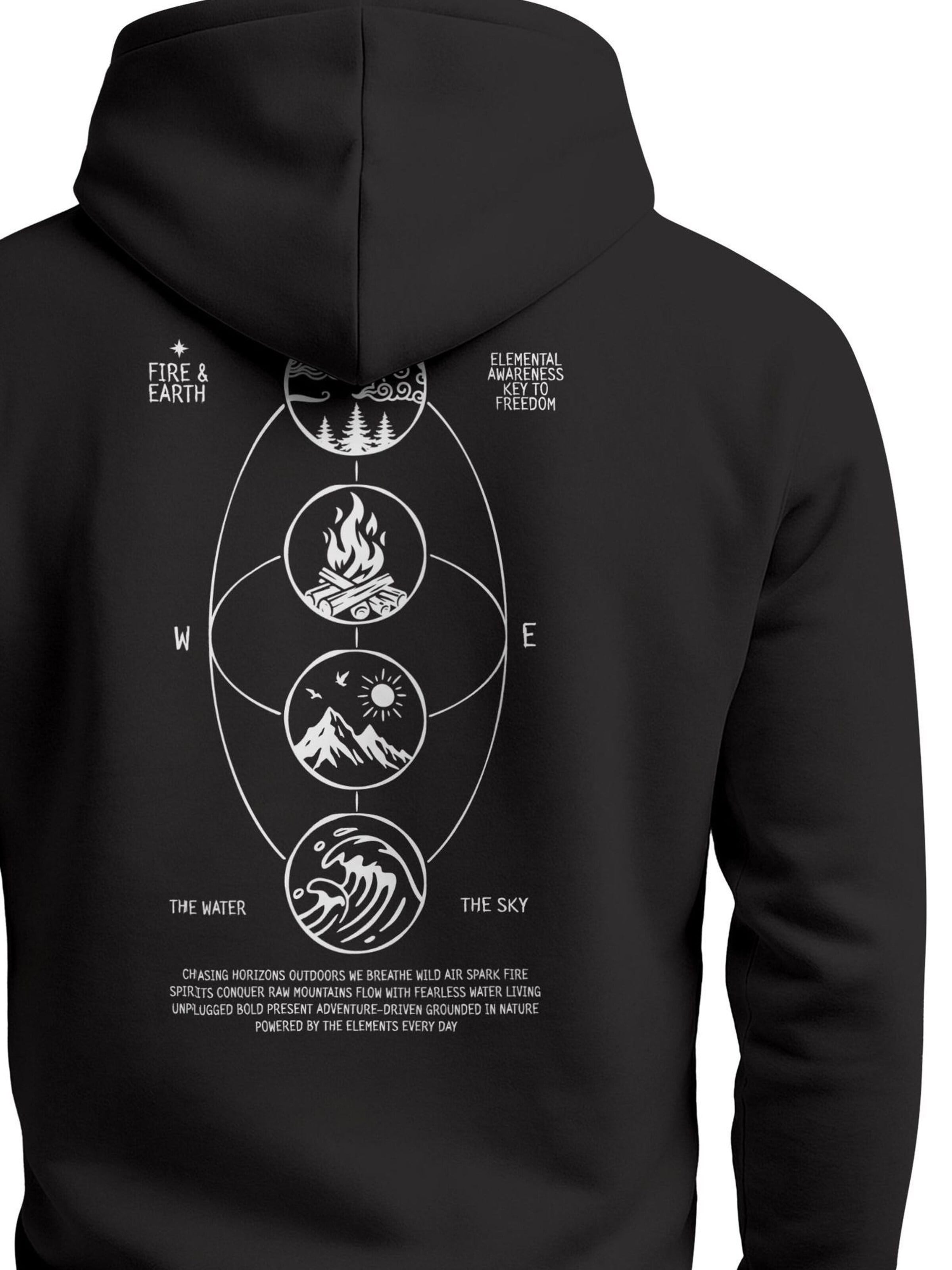Neverless Sweatshirt 'Elemental Awareness' in Black