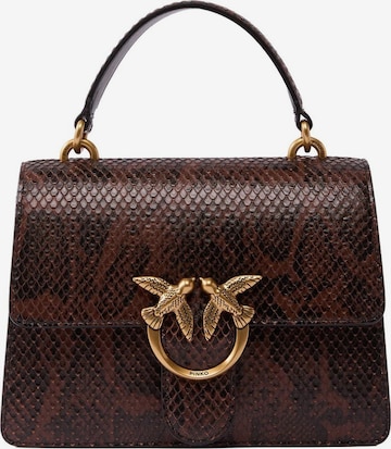 PINKO Torebka 'PINKO LOVE ONE TOP HANDLE MINI ROCK LIGHT PYTON PRINT BORSA' w kolorze brązowy: przód